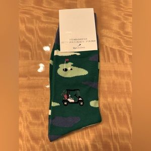 NWT = Golf Socks. Great gift. 80% Cotton 15% Acrylic 5% Spandex. Great Gift.